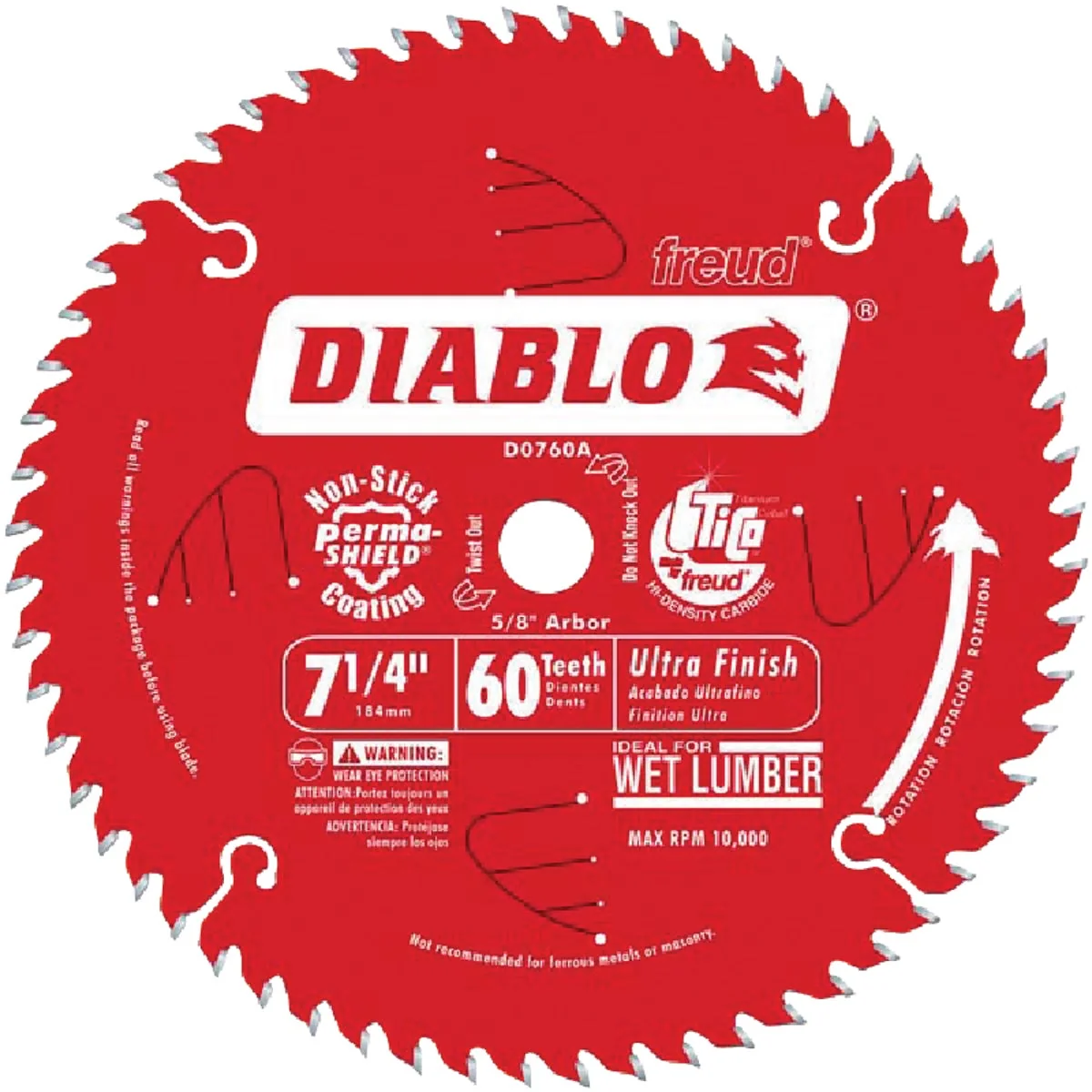 First-Class Diablo 7-1 4 In. 60-Tooth Ultra Finish Circular Saw Blade Bulk Luxury