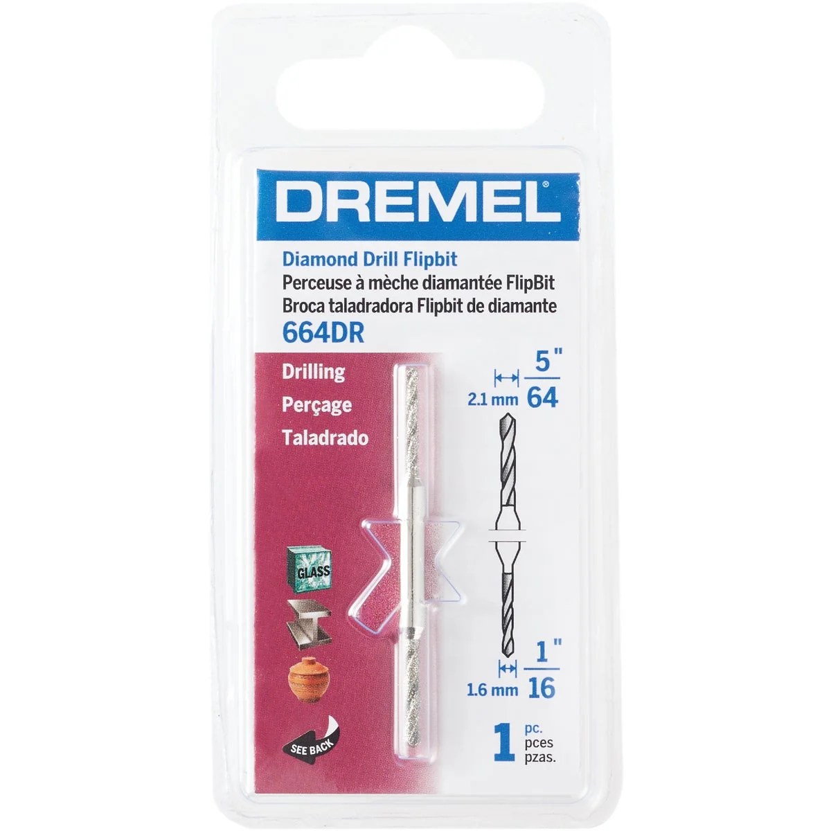 Luxury Dremel FlipBit 1 8 In. Diamond Glass Drilling Bit Consistent