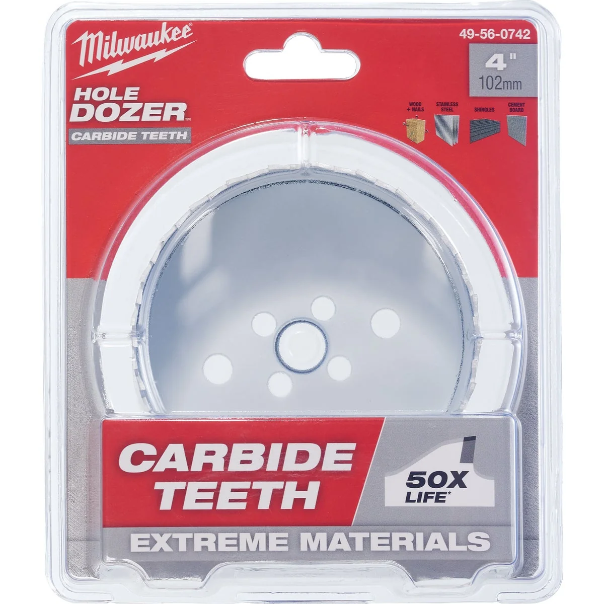 Outstanding Milwaukee HOLE DOZER 4 In. Hole Saw with Carbide Teeth Innovative