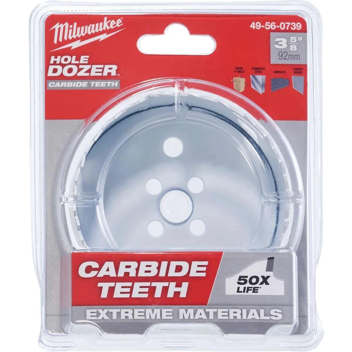 Fast Milwaukee HOLE DOZER 3-5 8 In. Hole Saw with Carbide Teeth Soft