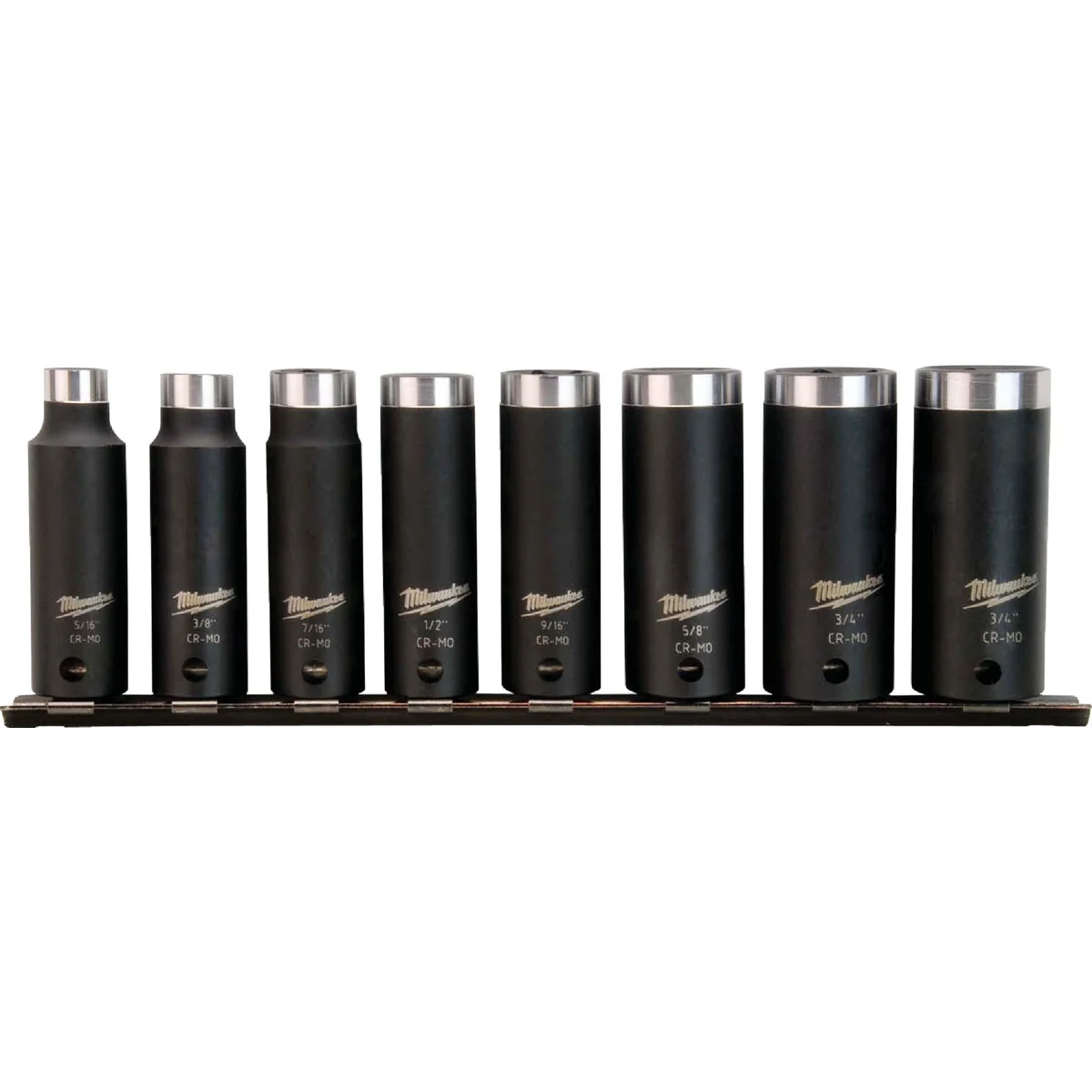 Outstanding Milwaukee SHOCKWAVE Standard 3 8 In. Drive 6-Point Deep Impact Driver Set 8-Piece Trusted
