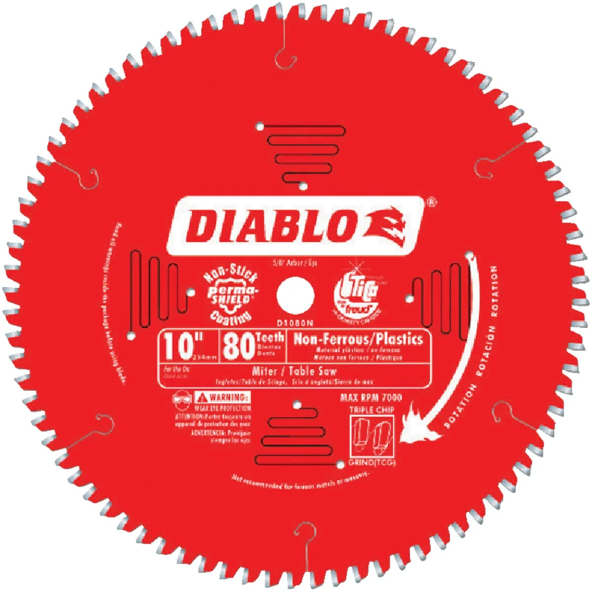 Convenient Diablo 10 In. 80-Tooth Non-Ferrous Plastics Circular Saw Blade Outstanding