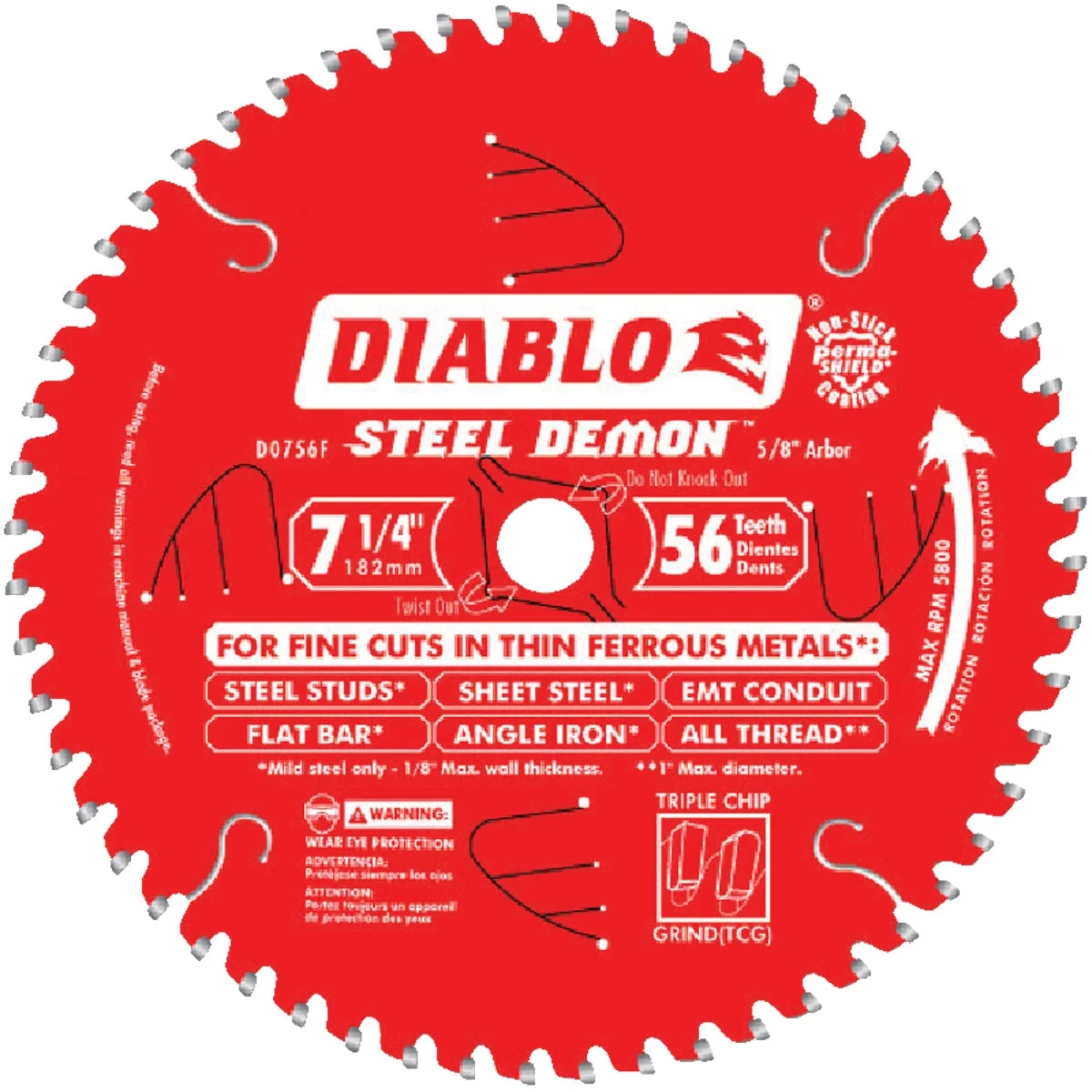 Exclusive Diablo Steel Demon 7-1 4 In. 56-Tooth Thin Ferrous Metals Circular Saw Blade Advanced