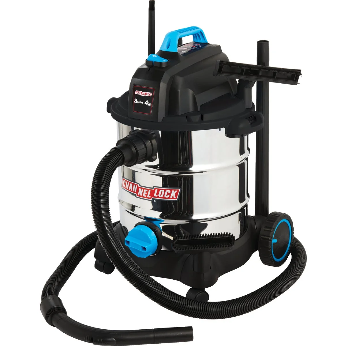 Fast Channellock 8 Gal. 4.0-Peak HP Stainless Steel Wet Dry Vacuum Carefully Designed