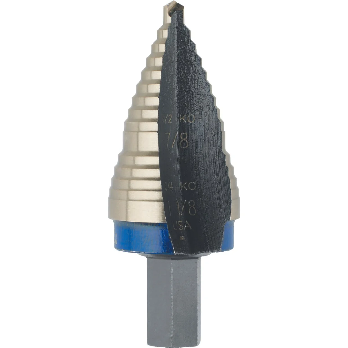 Green Irwin Unibit 7 8 In. 1-1 8 In. 9 Step Drill Bit 2 Steps Premium