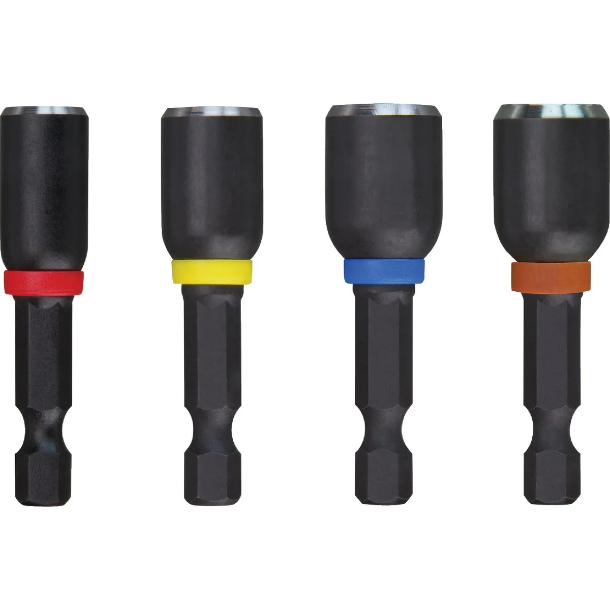 Professional Milwaukee Shockwave 4-Piece Impact Magnetic Nutdriver Bit Set Solid