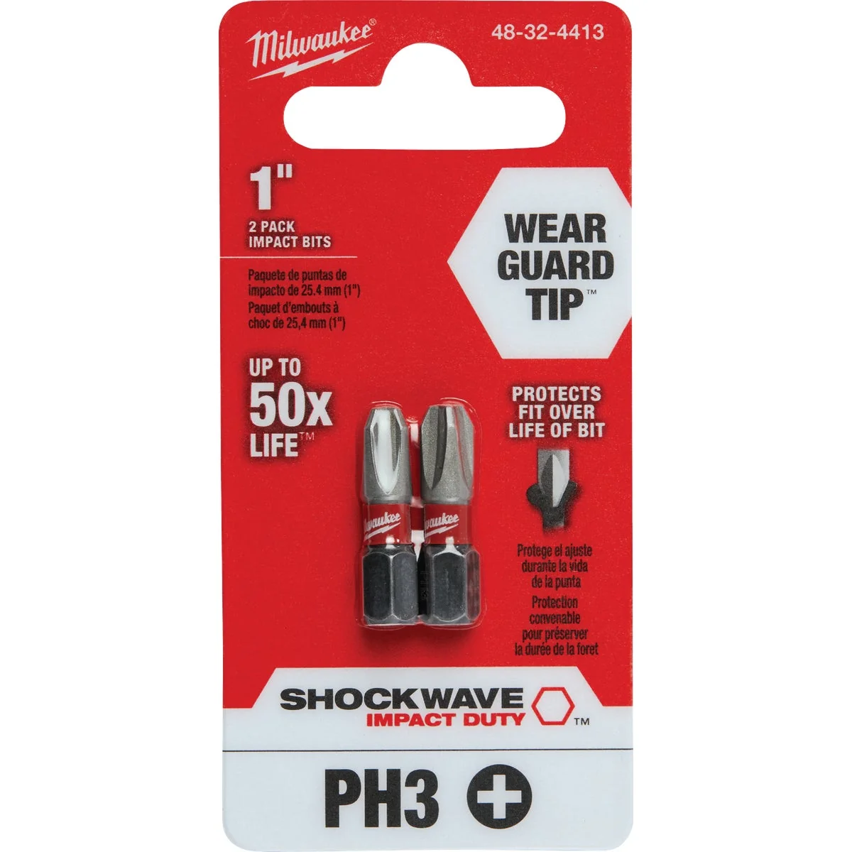 Relaxed Milwaukee Shockwave 3 Phillips 1 In. Insert Impact Screwdriver Bit 2-Pack Trendy