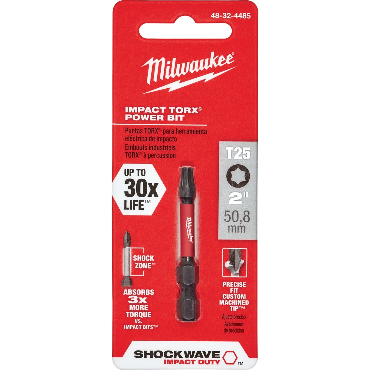 Fine Milwaukee Shockwave T25 TORX 2 In. Power Impact Screwdriver Bit High-Grade