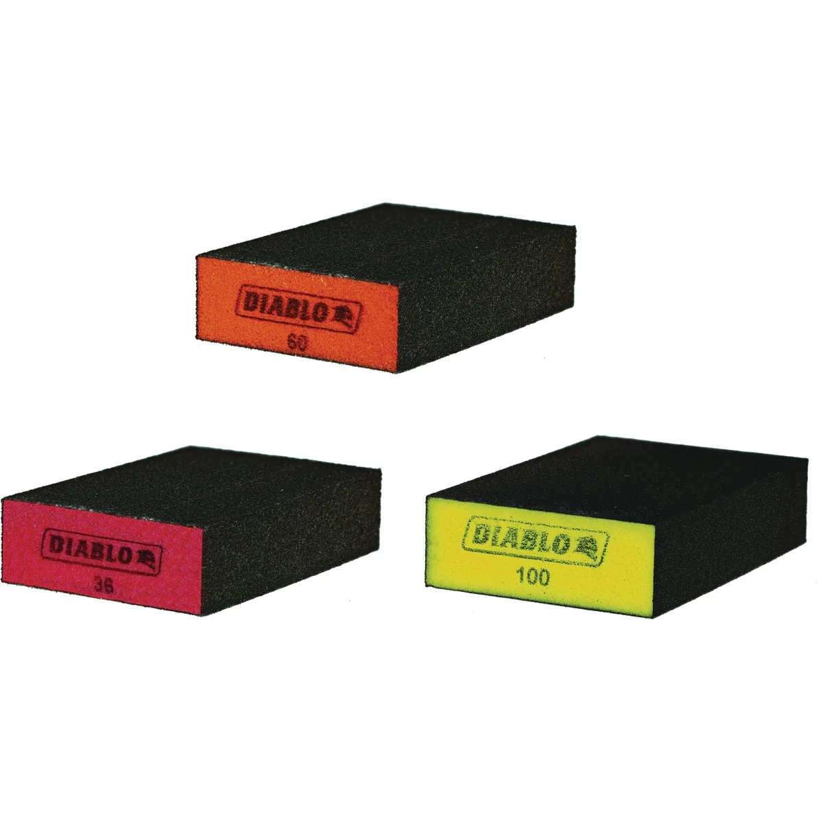 Verified Diablo 2-1 2 In. x 4 In. x 1 In. 36 60 100 Grit Flat Edge Sanding Sponge Assortment 3-Pack Safe