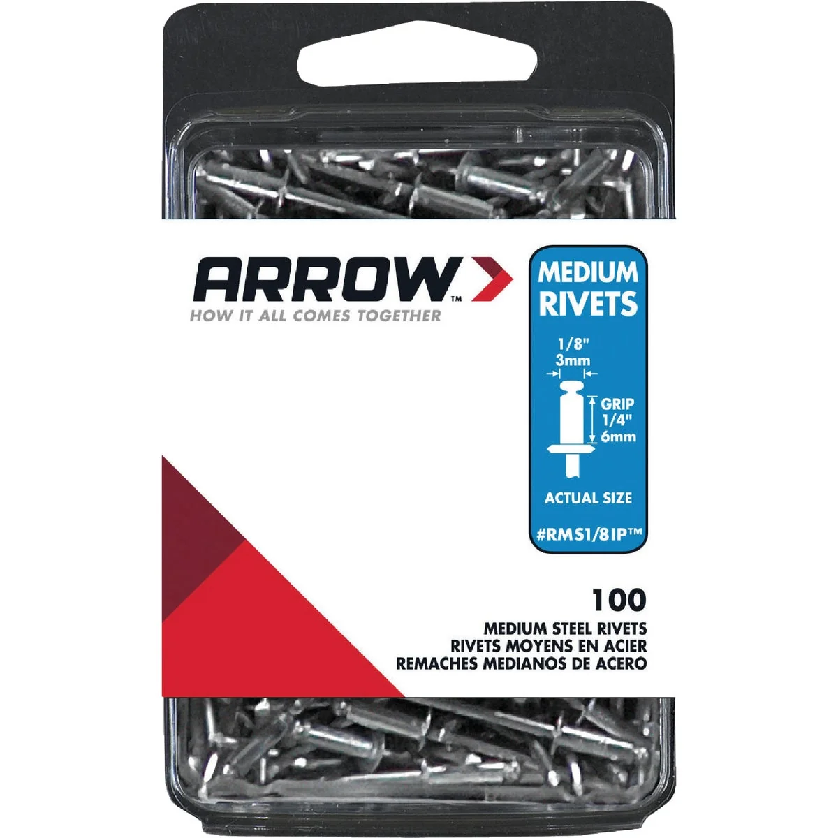 Artisan Arrow 1 8 In. x 1 4 In. Steel IP Rivet 100 Count Innovative