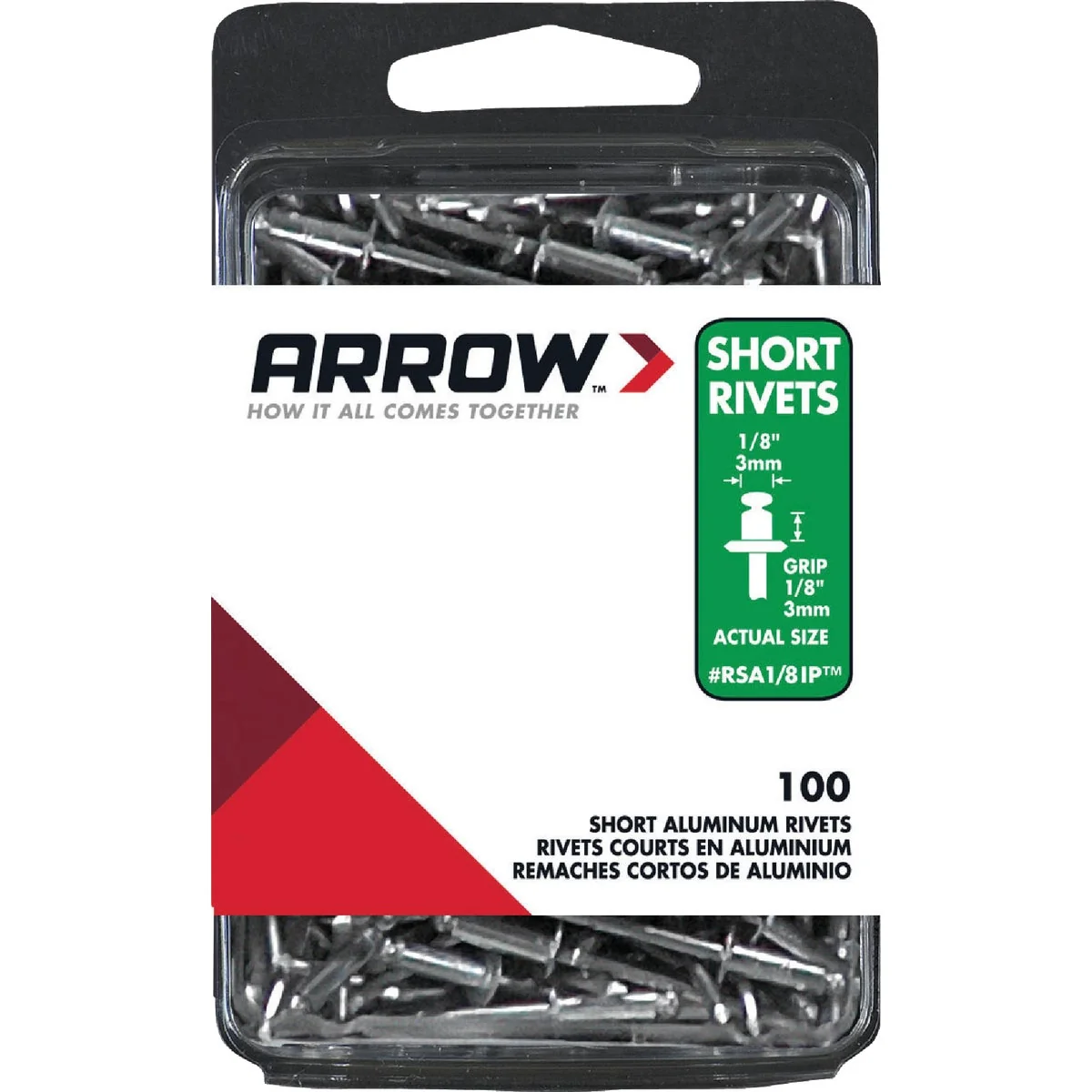 Easy-to-Use Arrow 1 8 In. x 1 8 In. Aluminum IP Rivet 100 Count Powerful