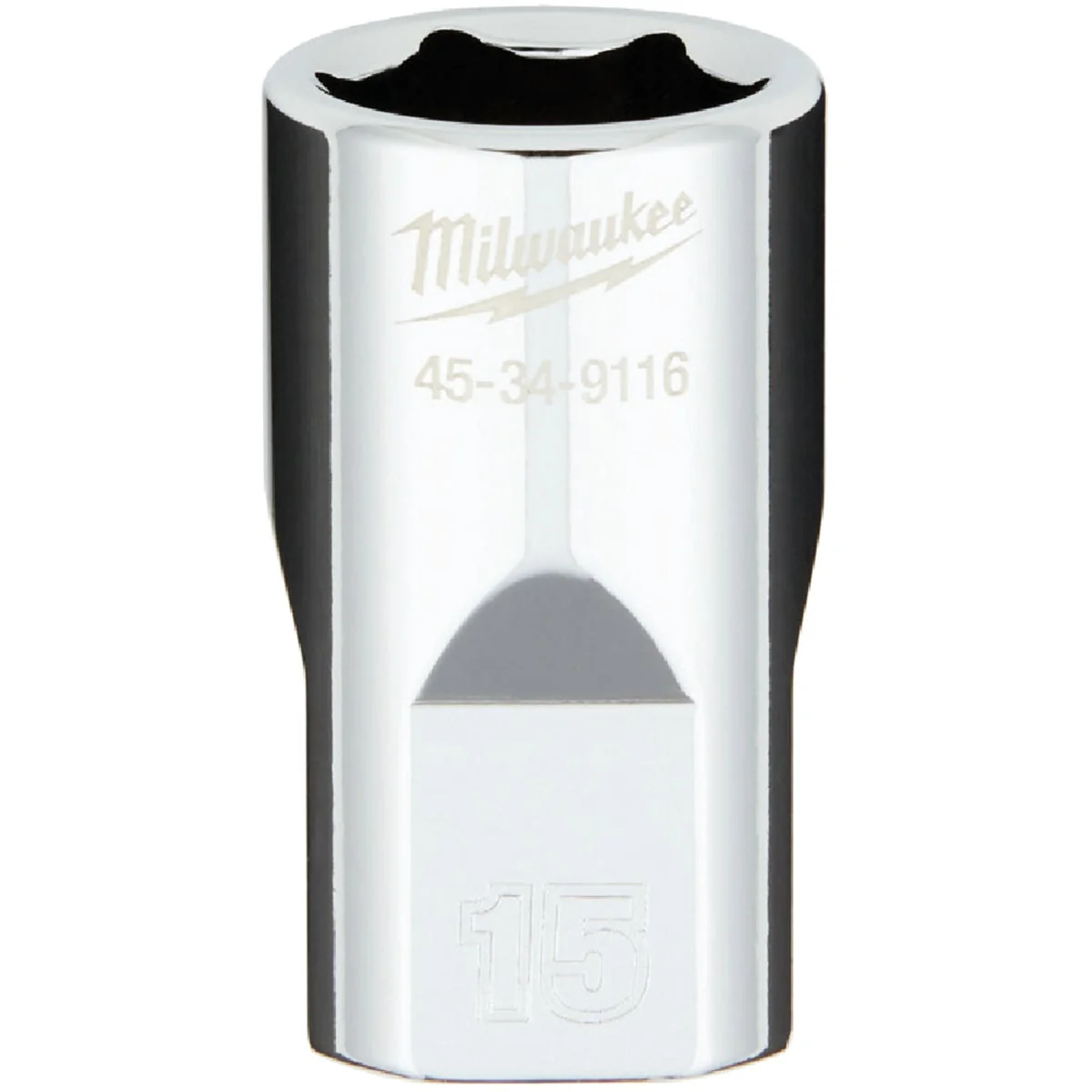 Fashionable Milwaukee 1 2 In. Drive 15 mm 6-Point Shallow Metric Socket with FOUR FLAT Sides Casual