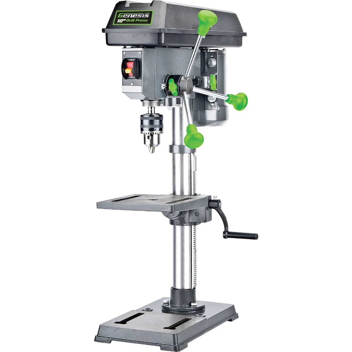 Minimalist Genesis 10 In. 5-Speed Bench Top Drill Press with Work Light Luxury