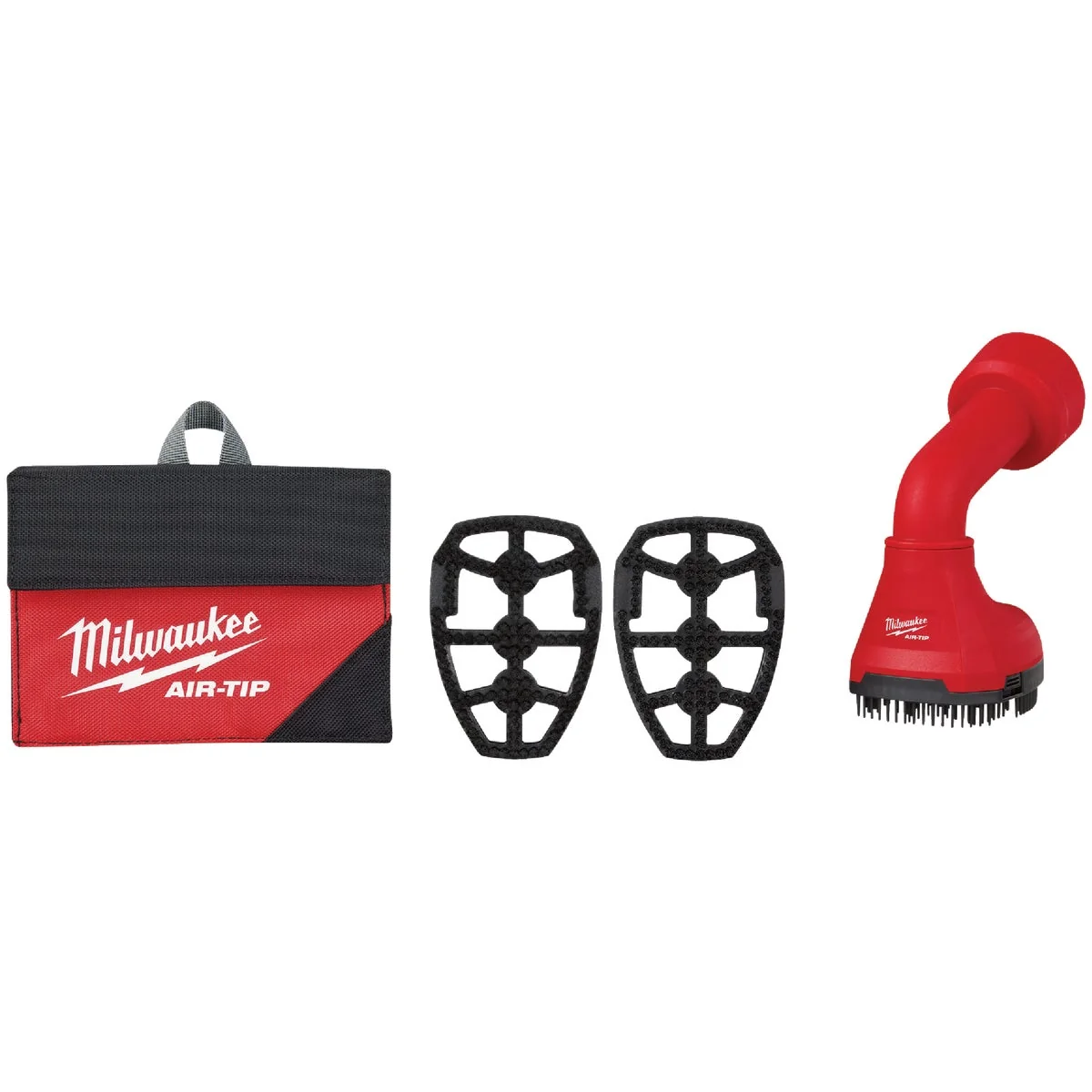 Comfortable Milwaukee AIR-TIP 1-1 4 In. – 2-1 2 In. Red Plastic Swiveling Palm Vacuum Brush Kit 5-Piece Stylish