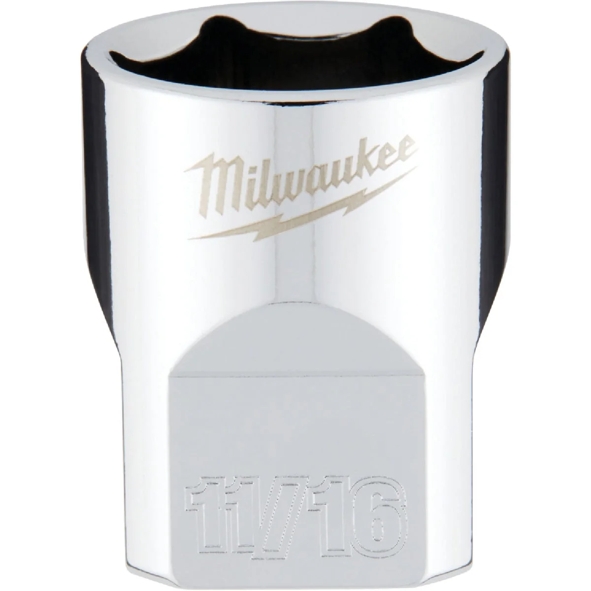 Elite Milwaukee 3 8 In. Drive 11 16 In. 6-Point Shallow Standard Socket with FOUR FLAT Sides Unique