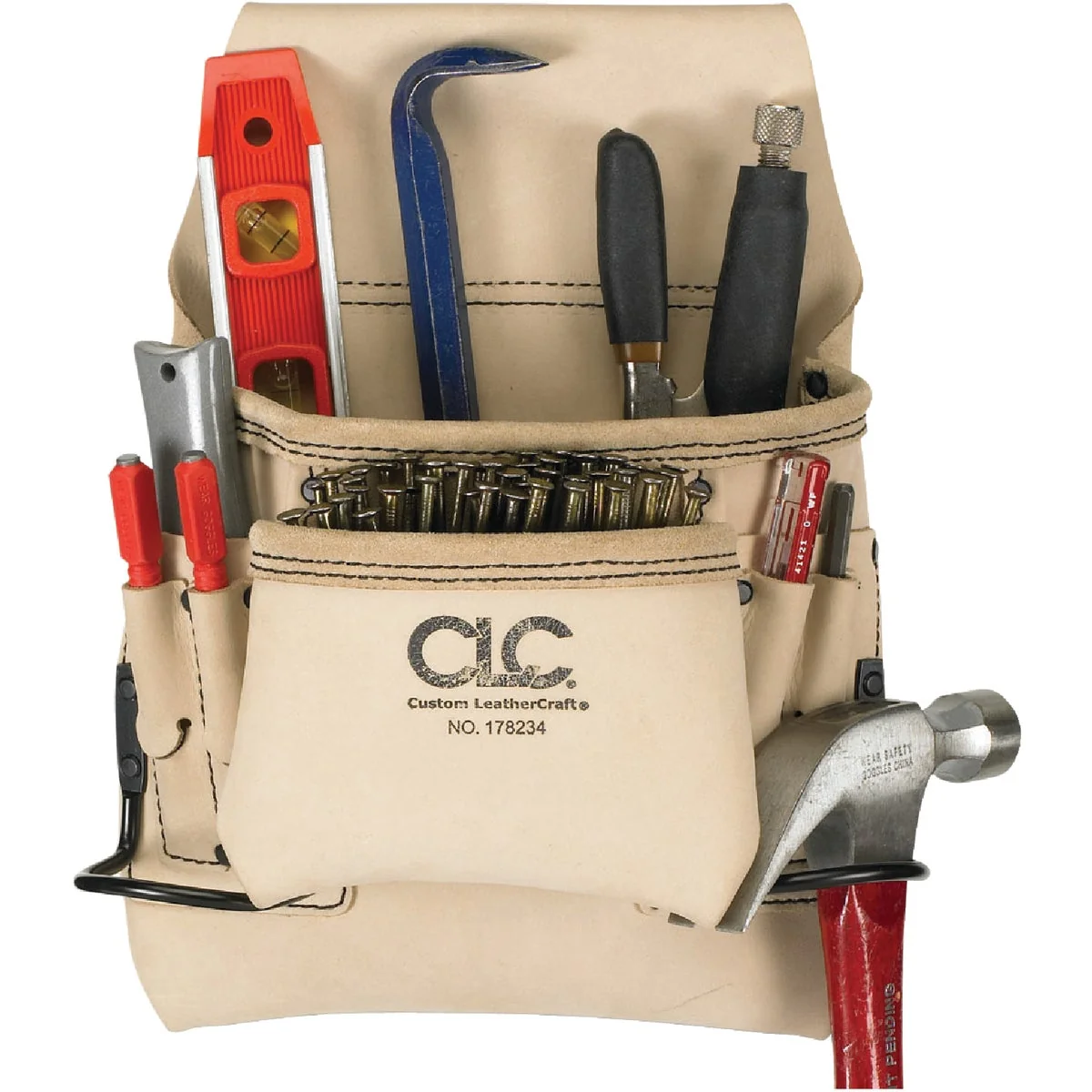Outstanding CLC 8-Pocket Leather Carpenter’s Nail Tool Bag Stylish
