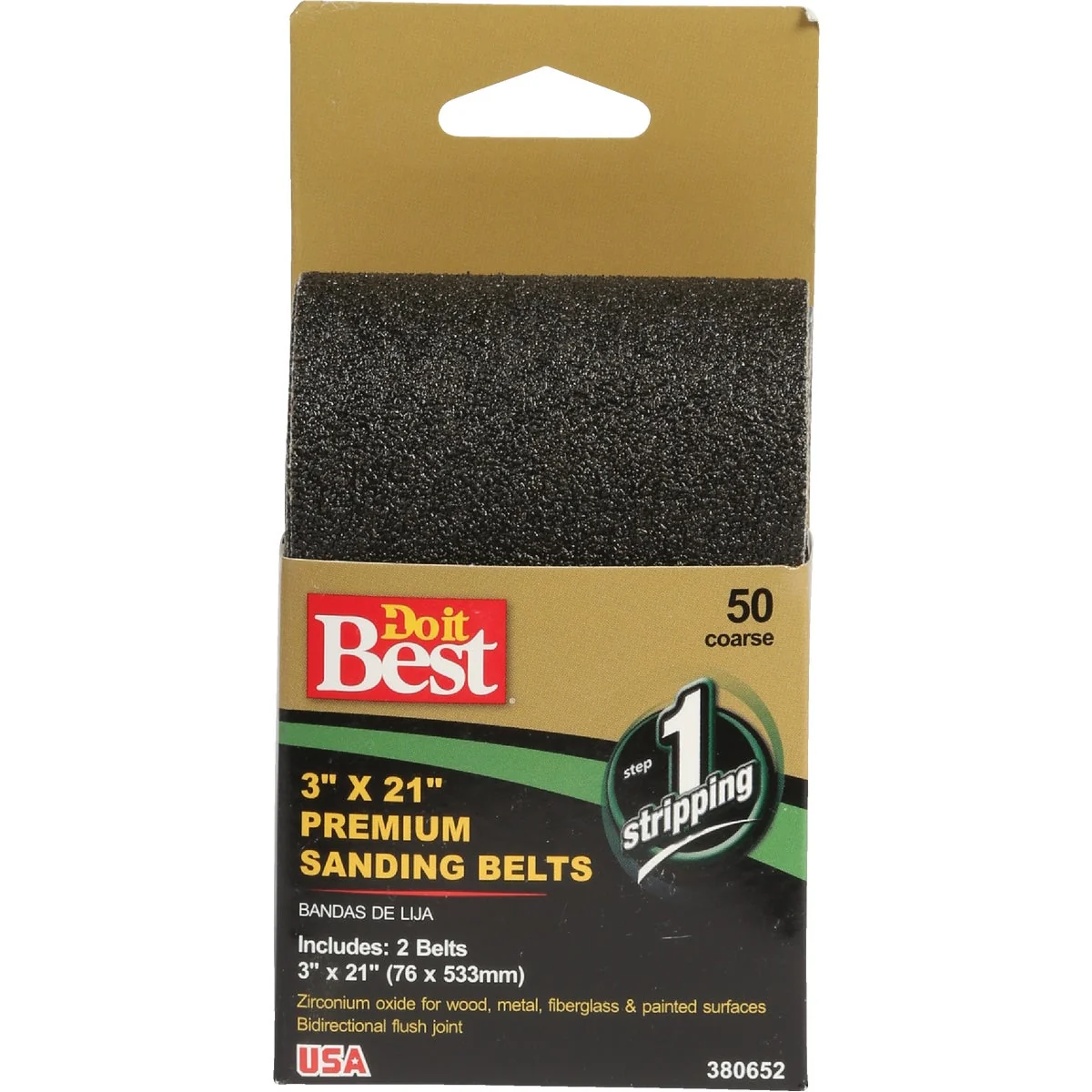 Clean Do it 3 In. x 21 In. 80 Grit Heavy-Duty Premuim Sanding Belt 2-Pack Elegant