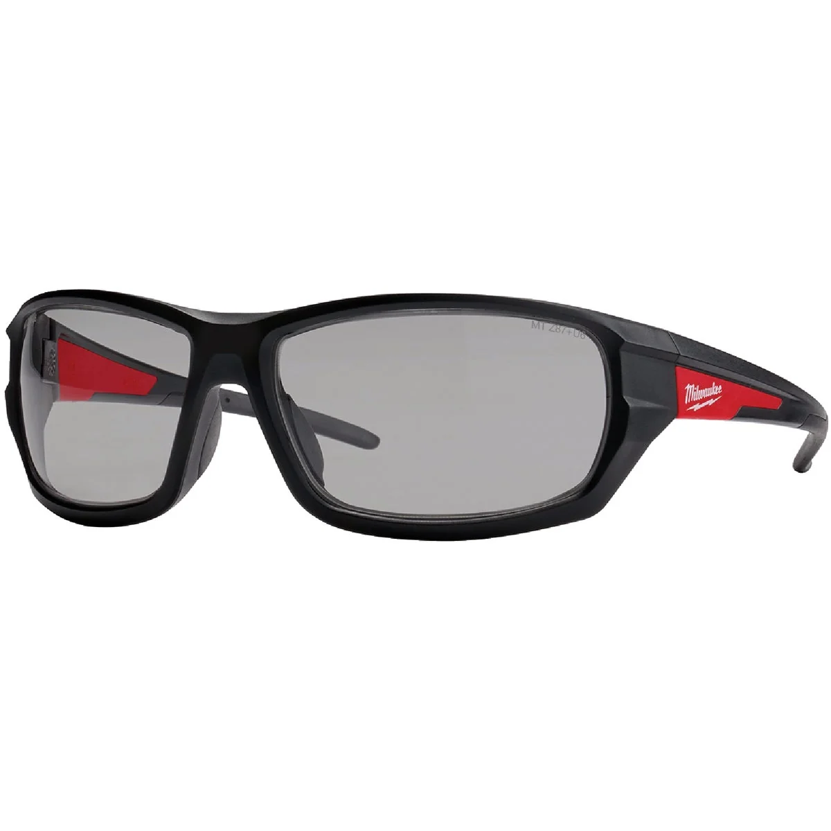 Reliable Milwaukee Performance Red Black Frame Safety Glasses with Gray Fog- Lenses Lightweight