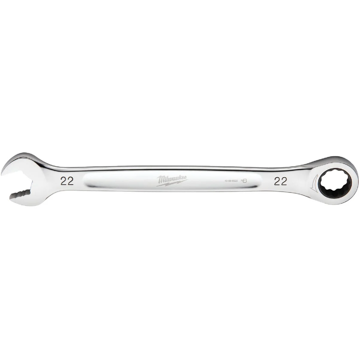 High-Performance Milwaukee Metric 22 mm 12-Point Ratcheting Combination Wrench Green