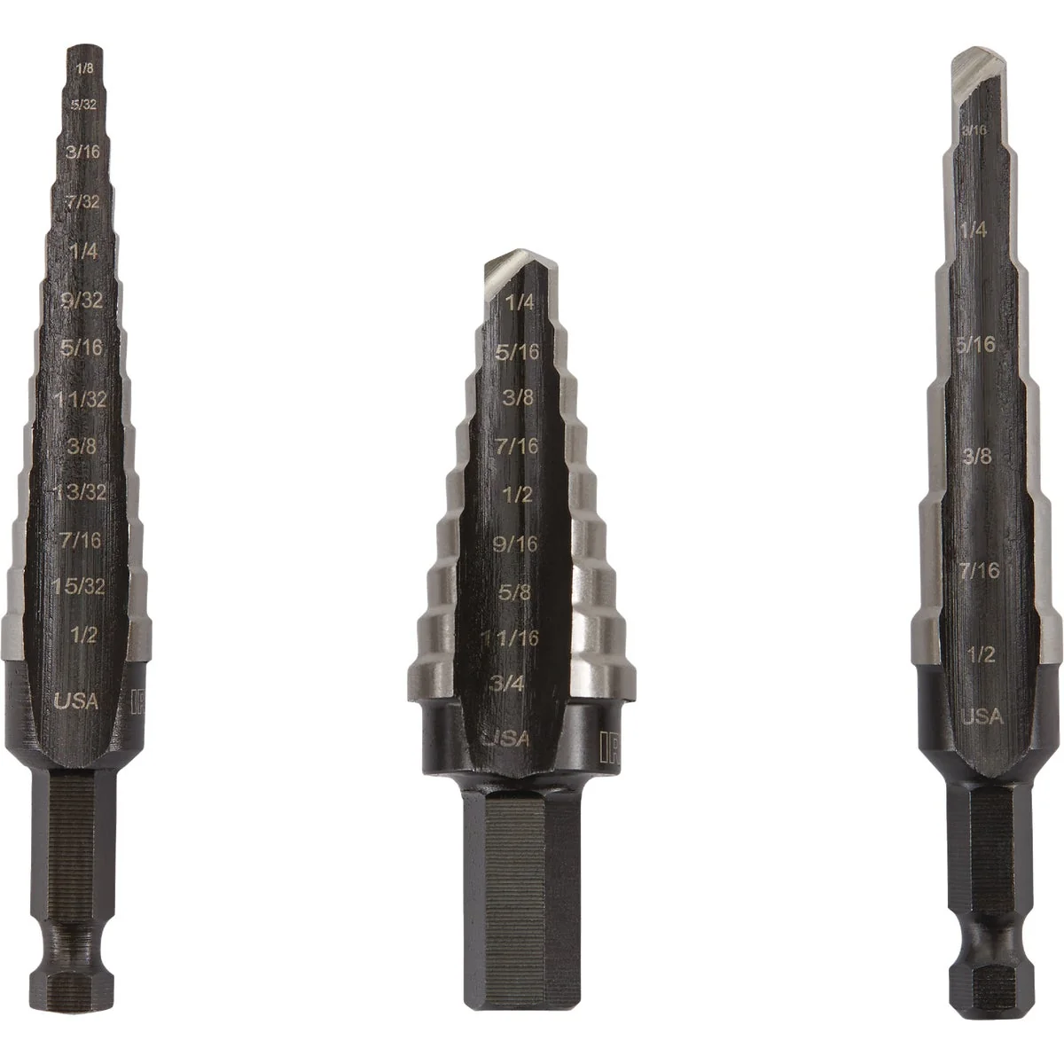 Enhanced Irwin Unibit 3-Piece High-Speed Steel Step Drill Bit Set 1 2 3 Recyclable