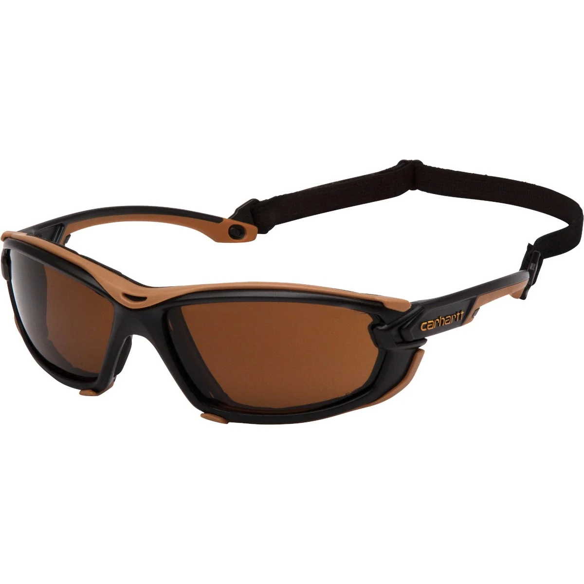 Fine Carhartt Toccoa Black Tan Frame Safety Glasses with Bronze H2MAX Anti-Fog Lenses High-Performance