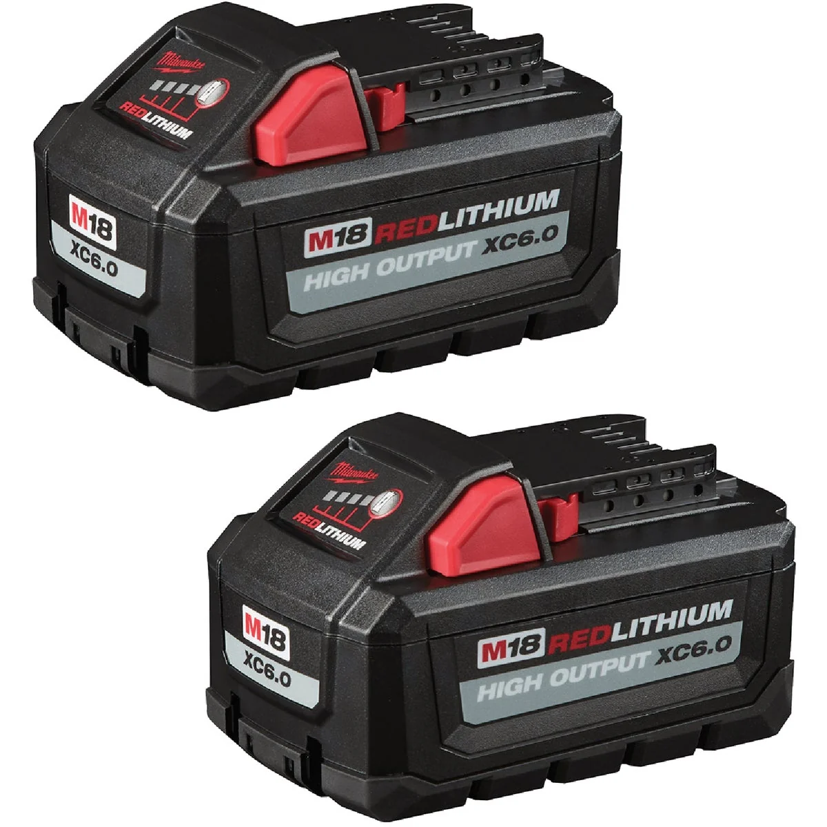 Superior Milwaukee M18 RedLithium High Output XC 6.0Ah Battery Pack 2-Count Premium
