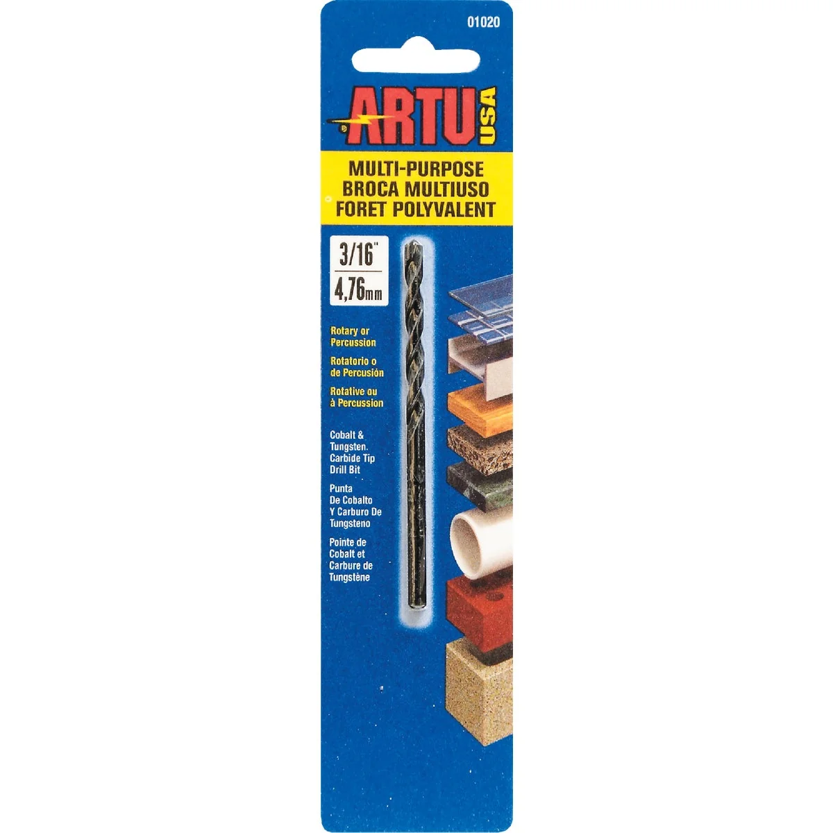 Premium Material ARTU 3 16 In. Cobalt General Purpose Drill Bit Authentic