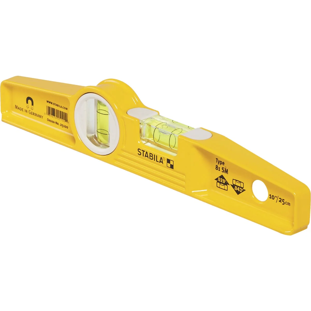 Casual Stabila 10 In. Aluminum Rare Earth Magnetic Torpedo Level Top-Quality