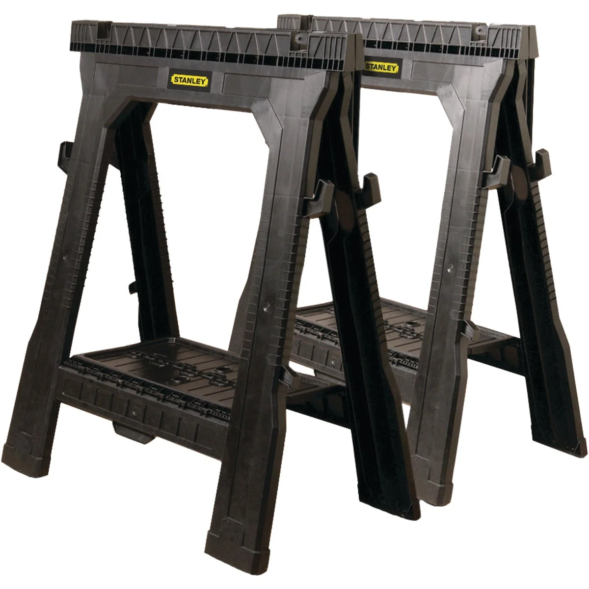 Relaxed Stanley 27 In. L Plastic Portable Folding Sawhorse 1000 Lb. Capacity 2-Set Healthy