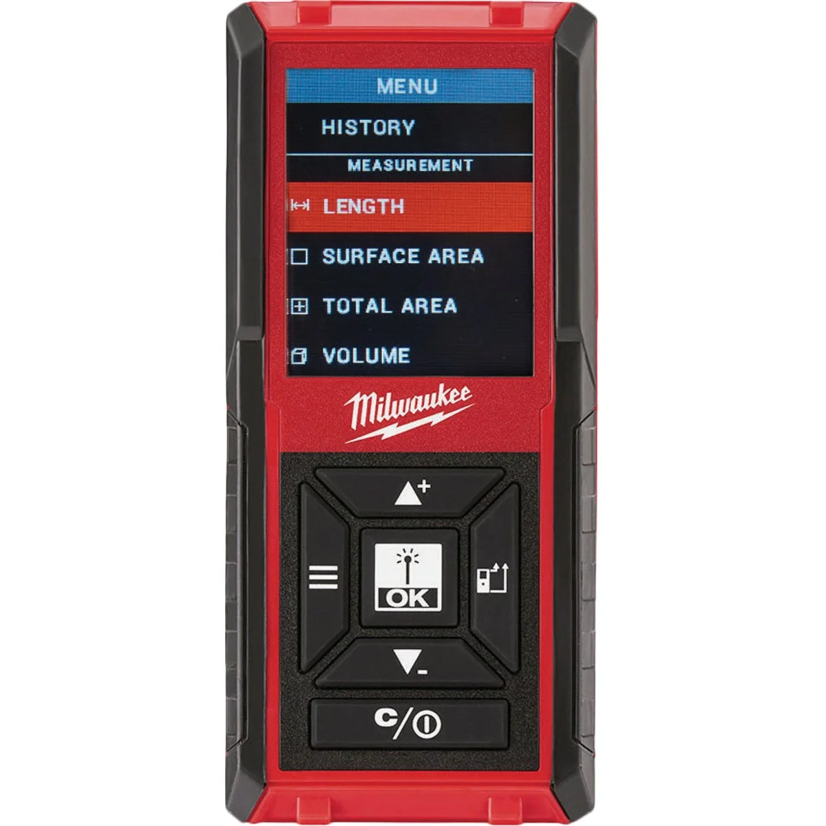 Unique Milwaukee 150 Ft. Backlit Color Screen Laser Distance Measurer Lightweight