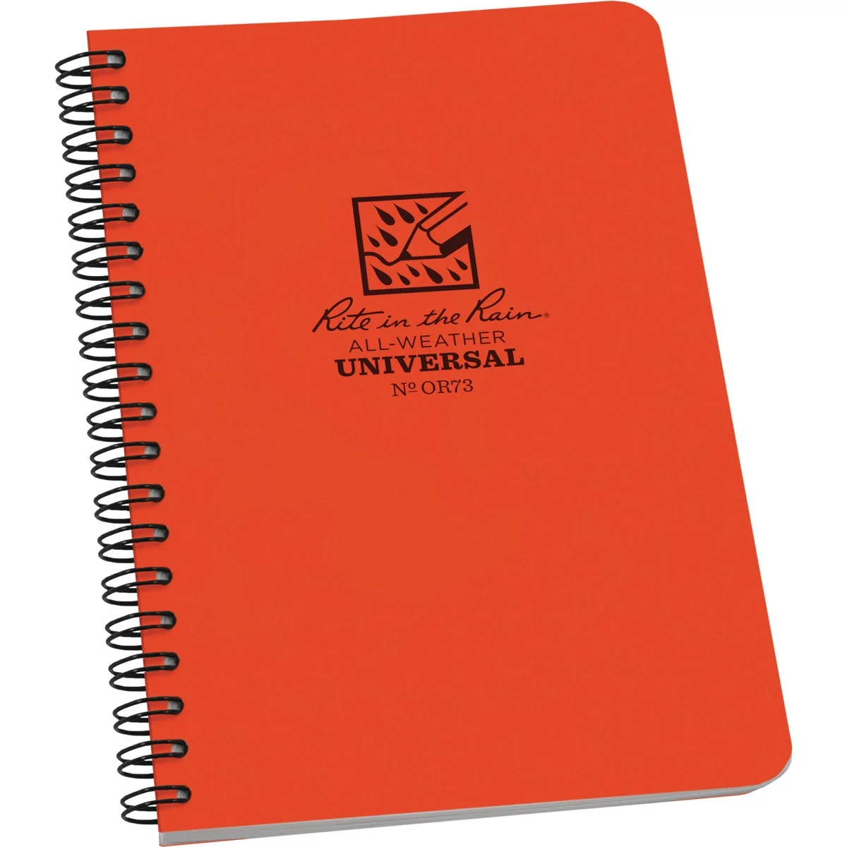 High-Performance Rite in the Rain All-Weather 4-7 8 In. W x 7 In. H 32-Sheet Side Spiral Bound Notebook Orange Versatile