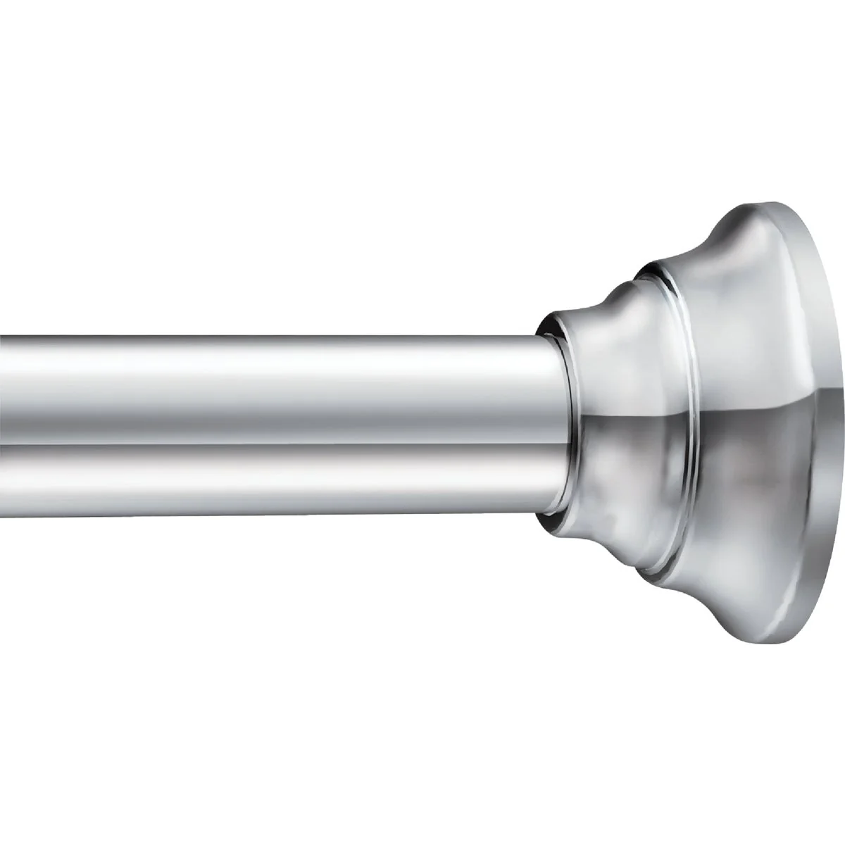 Powerful Moen Straight 44 In. To 72 In. Adjustable Tension Shower Rod in Chrome Premium