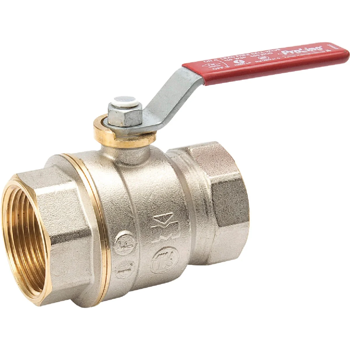 Trusted ProLine 1-1 4 In. FIP Forged Brass Full Port Ball Valve High-End