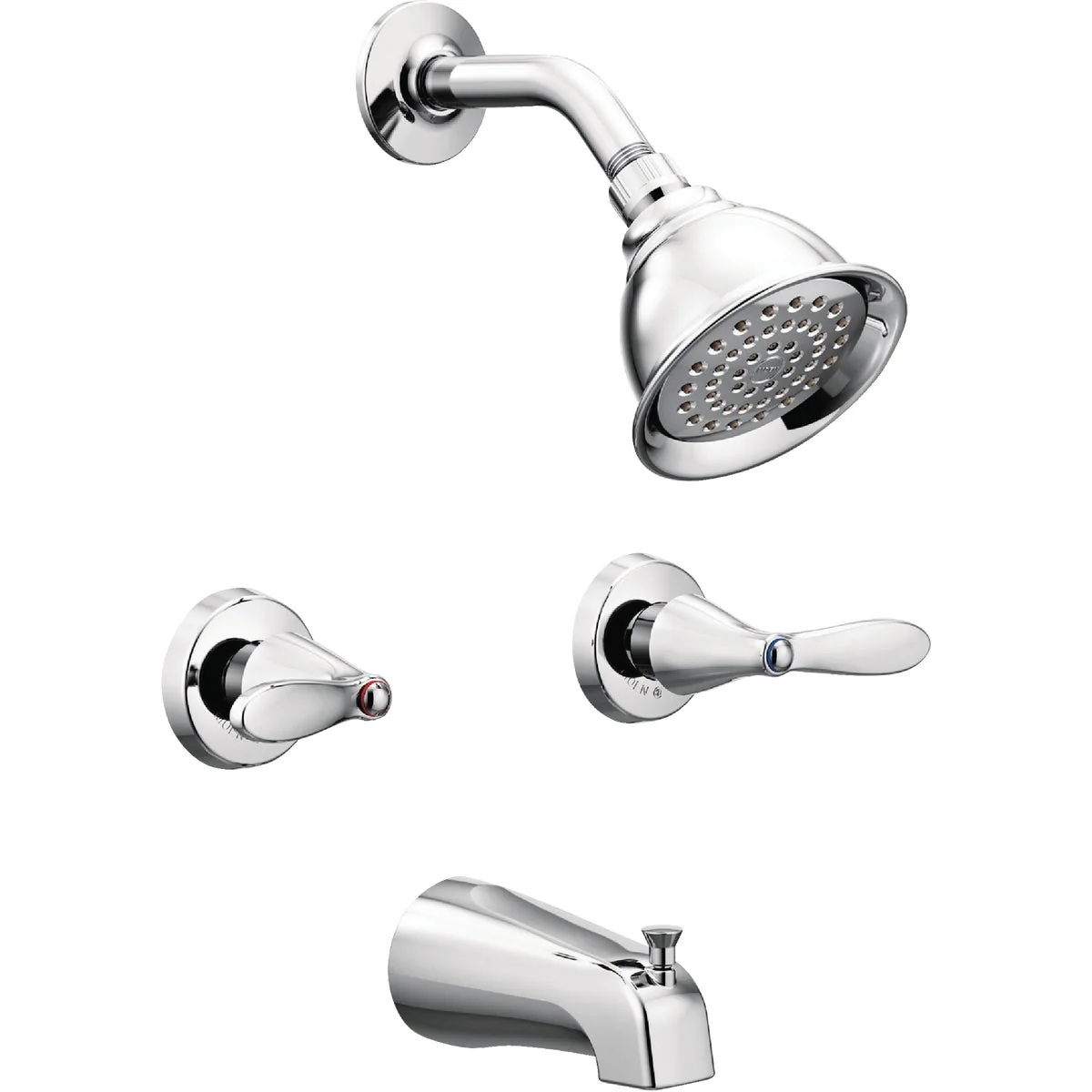Dependable Moen Chrome 2-Handle Lever Tub and Shower Faucet Eco-Friendly