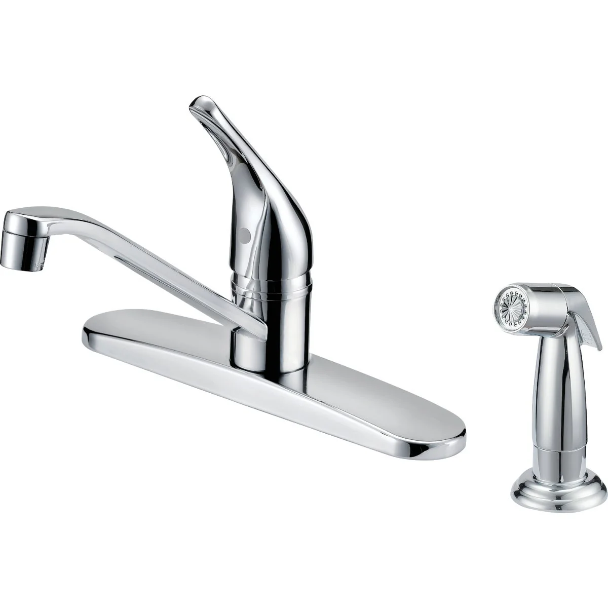 Reliable Home Impressions Single Handle Lever Kitchen Faucet with Side Spray Chrome Verified