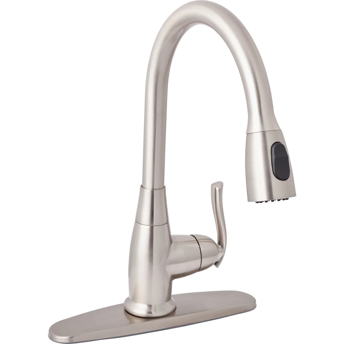 Enhanced Home Impressions Single Handle Lever Pull-Down Kitchen Faucet Brushed Nickel Fine