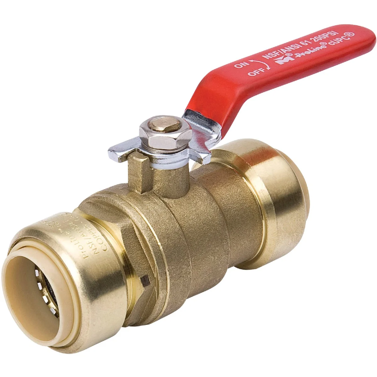 Official ProLine 3 4 In. Brass Push-Fit Full Port Ball Valve Efficient