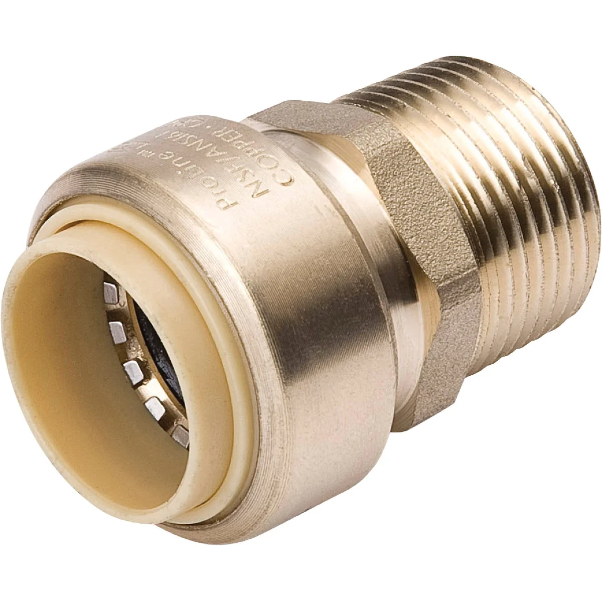 Proven ProLine 3 4 In. x 3 4 In. MPT Brass Push Fit Adapter Innovative