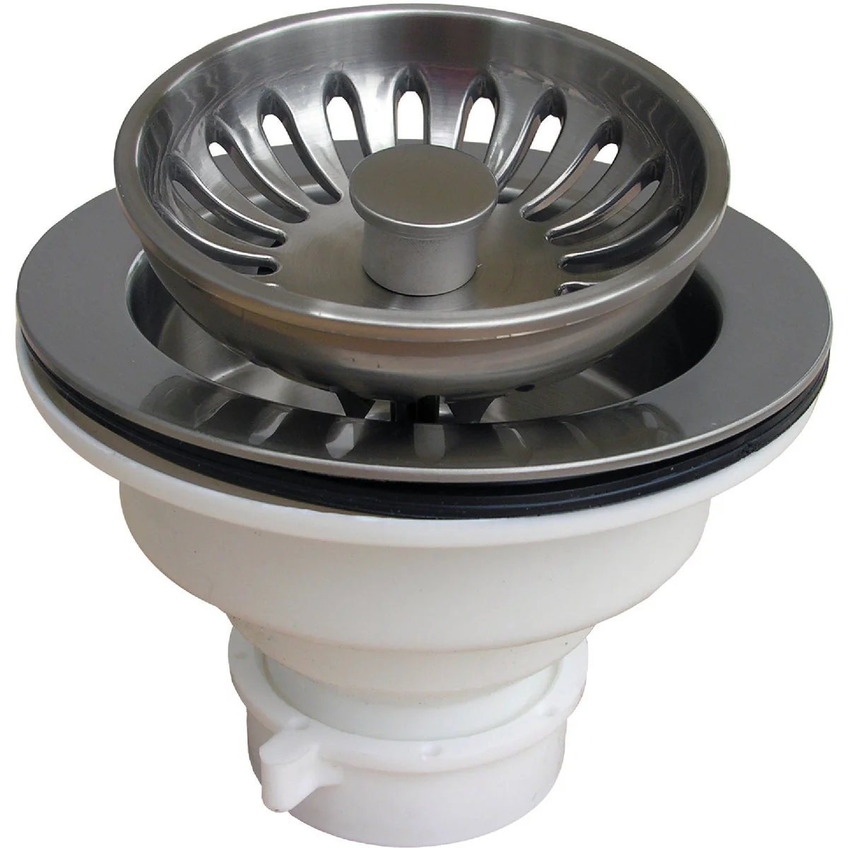 Smooth Lasco 3-1 2 In. Heavy-Duty Basket Strainer Assembly Satin Nickel Responsible