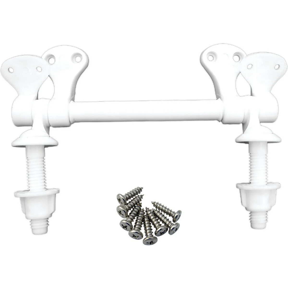 Enhanced Lasco 3 8 x 2-1 2 White Plastic Toilet Seat Hinge Pure