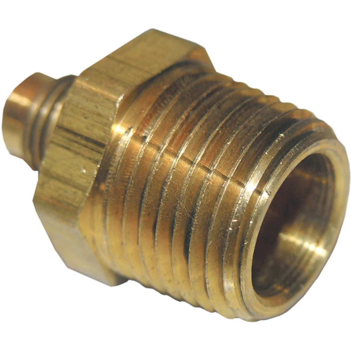 Original Lasco 1 4 In. M x 3 8 In. MPT Brass Flare Adapter Powerful
