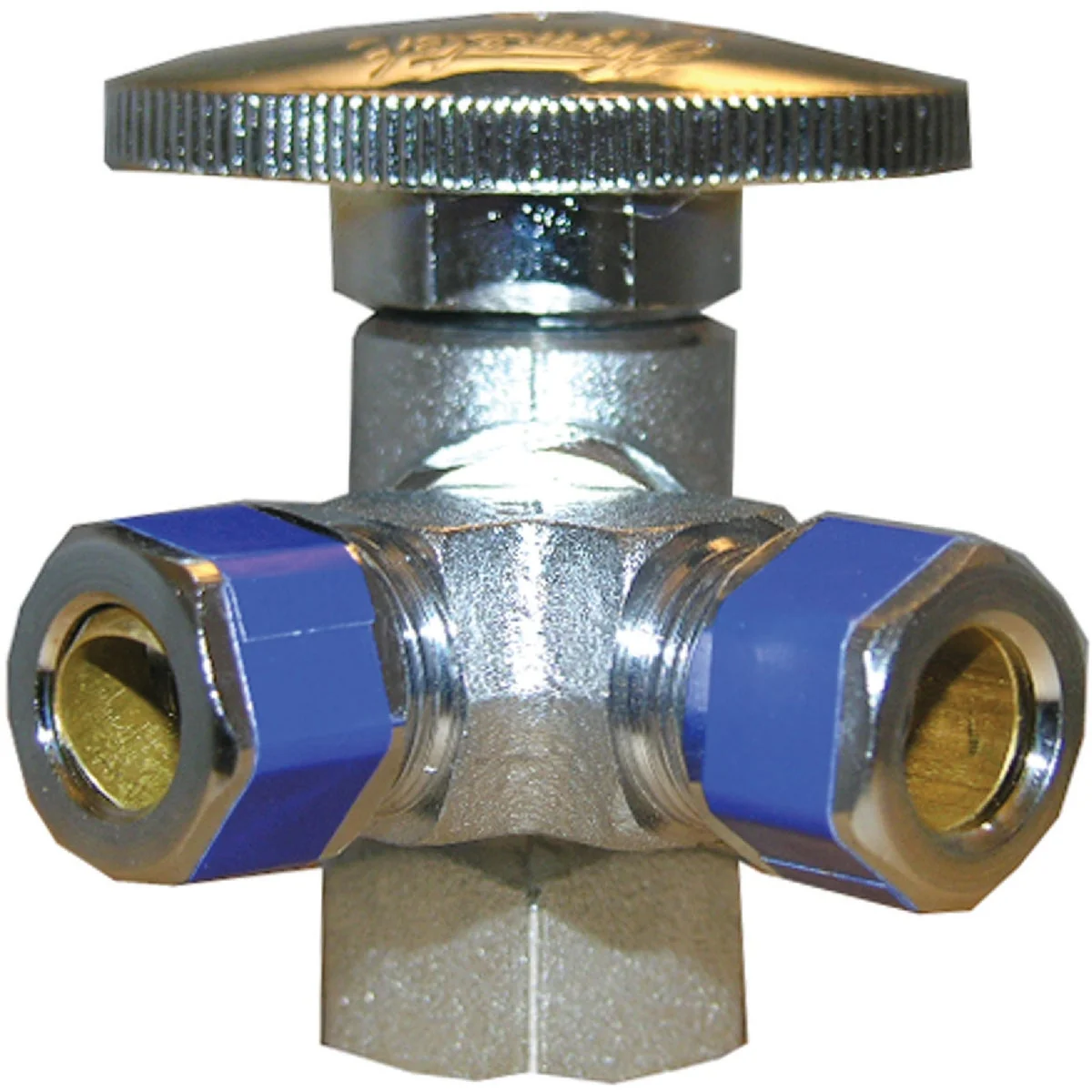 Fast Lasco 1 2 In. IP x 3 8 In. Compression x 3 8 In. Compresson Quarter Turn Angle Valve Premium
