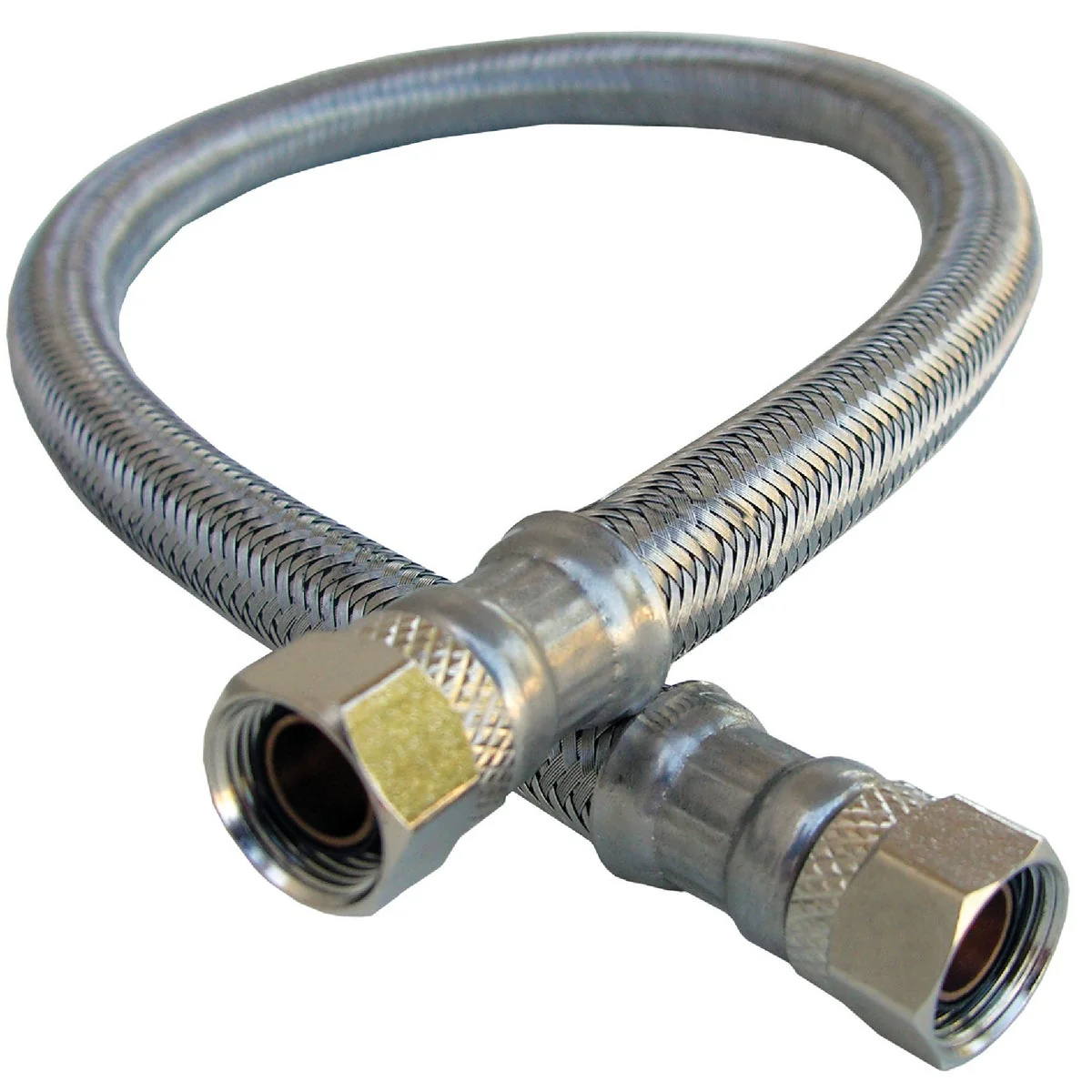 Pure Lasco 3 8 In.C x 3 8 In.C x 20 In. L Braided Stainless Steel Flex Line Appliance Water Connector Crafted