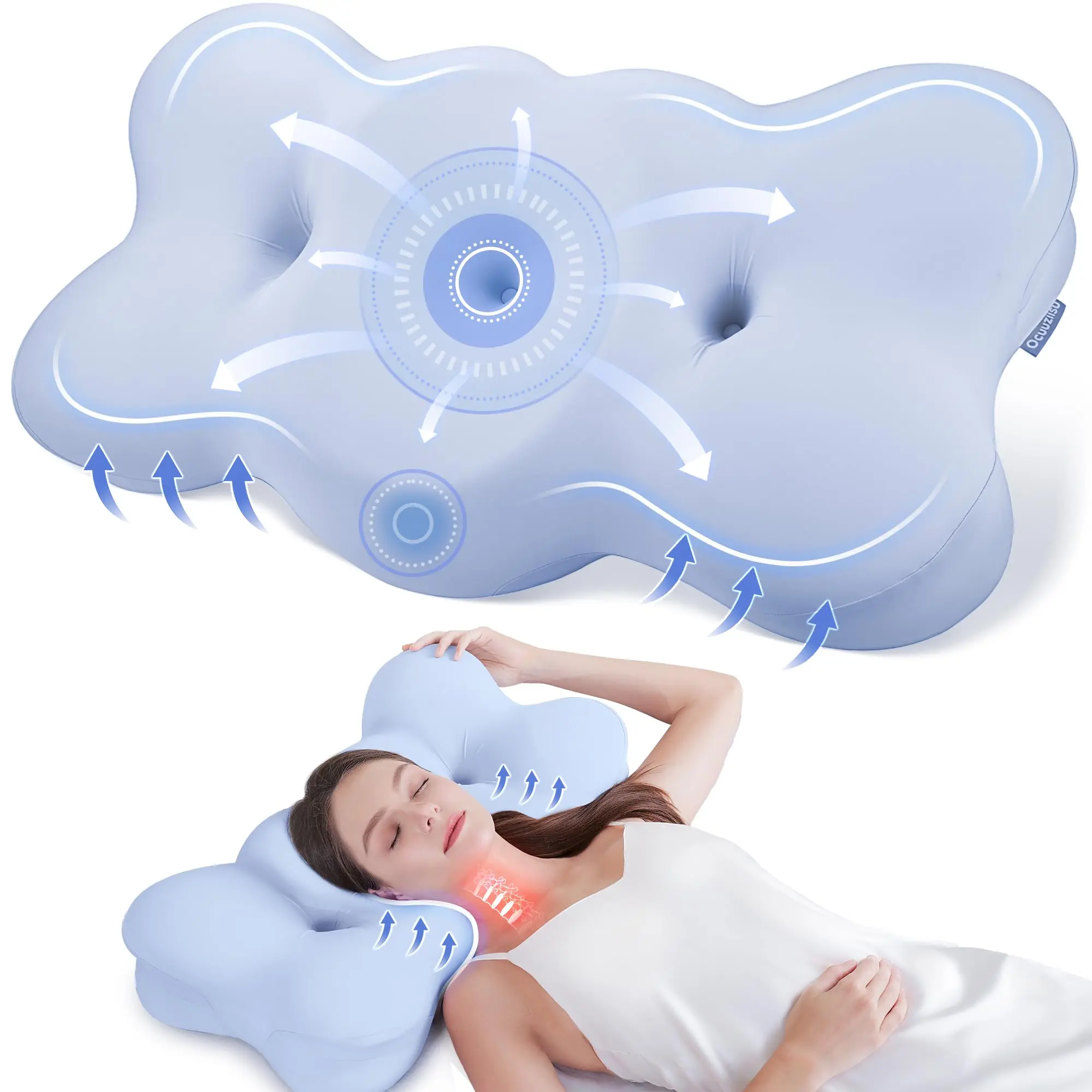 Expertly Made Ocuuziisu Neck Pillows for Pain Relief Sleeping Neck Support Pillow Cervical Pillow for Neck and Shoulder Pain Relief Orthopedic Pillow for Side Sleepers Breathable Washable CoverAbout this item Carefully Designed