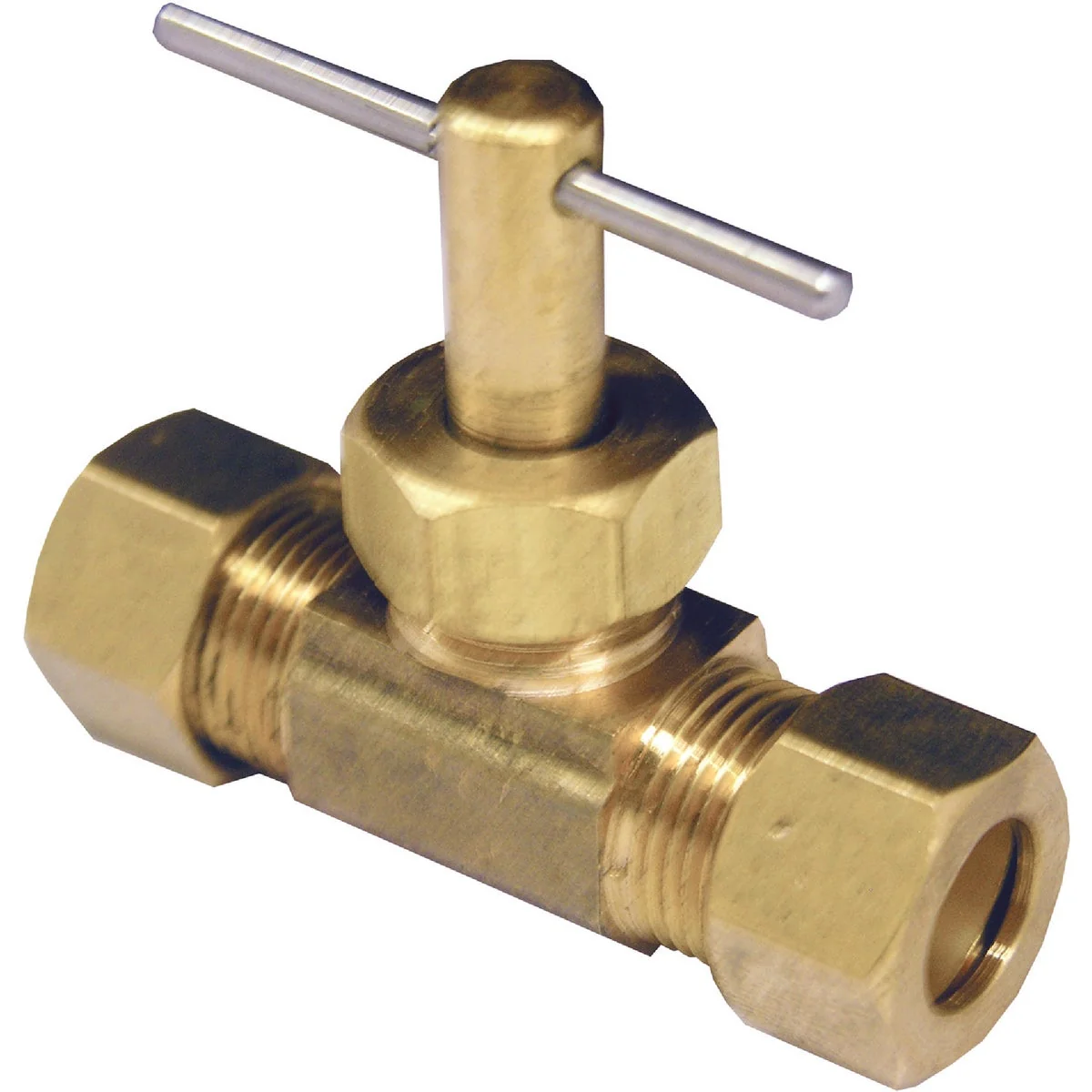Secure Lasco 3 8 In. C x 3 8 In. C Brass Straight Needle Valve Original Design