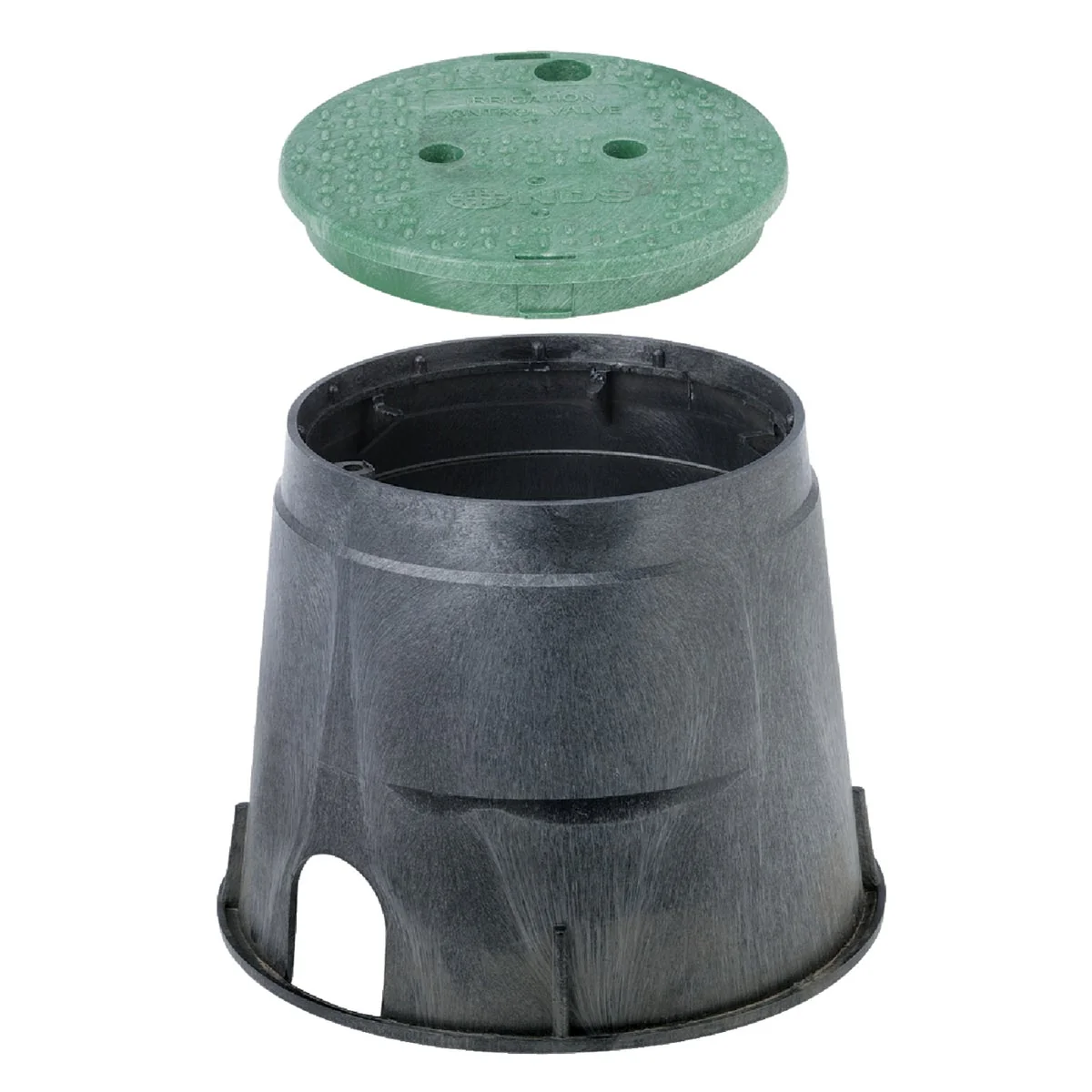 Efficient NDS 10 In. Round Black Green Valve Box with Cover Excellent