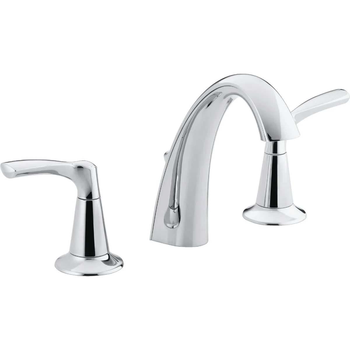 Modern Kohler Mistos Chrome 2-Handle Lever 8 In. Widespread Bathroom Faucet with Pop-Up Fast