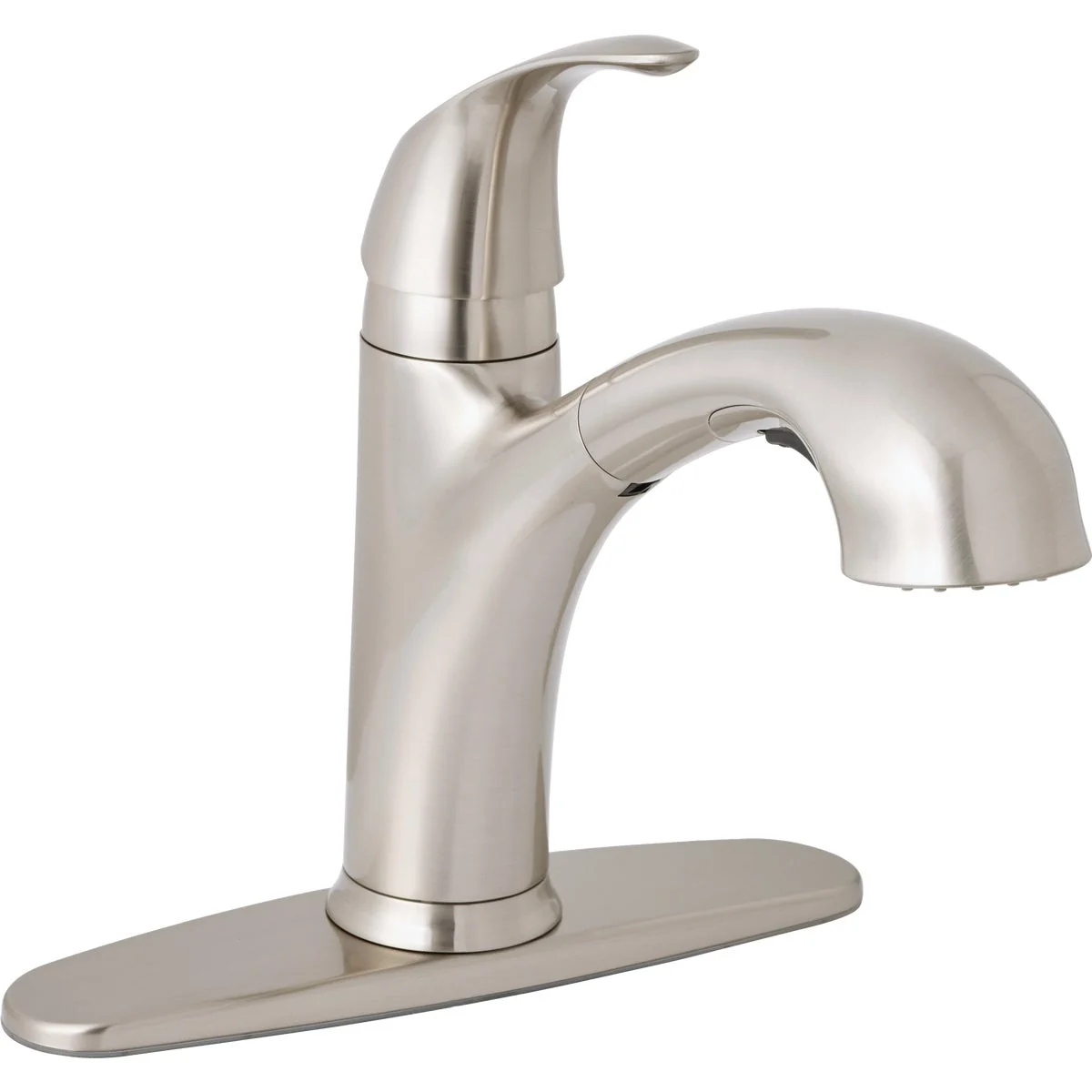 Elite Home Impressions Single Handle Lever Pull-Out Kitchen Faucet Brushed Nickel Powerful