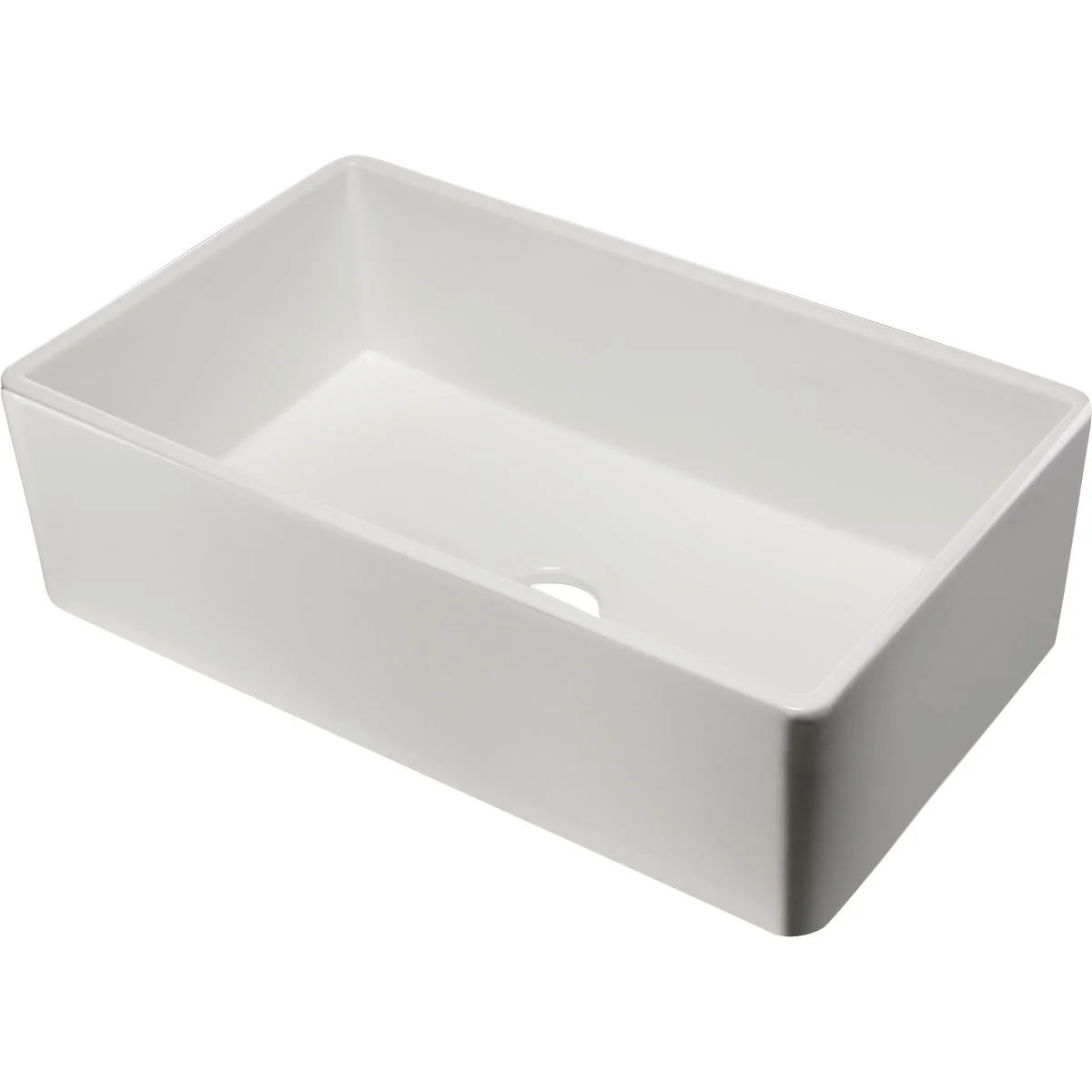 Solid Elkay Single Bowl 29-7 8 In. x 19-3 4 In. x 10 In. Deep White Fireclay Farmhouse Kitchen Sink Undermount Powerful