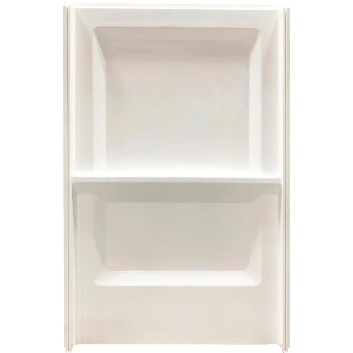 Long-Lasting Mustee Durawall Model 700 48 In. W x 34 In. D Back Shower Wall in White Artisan